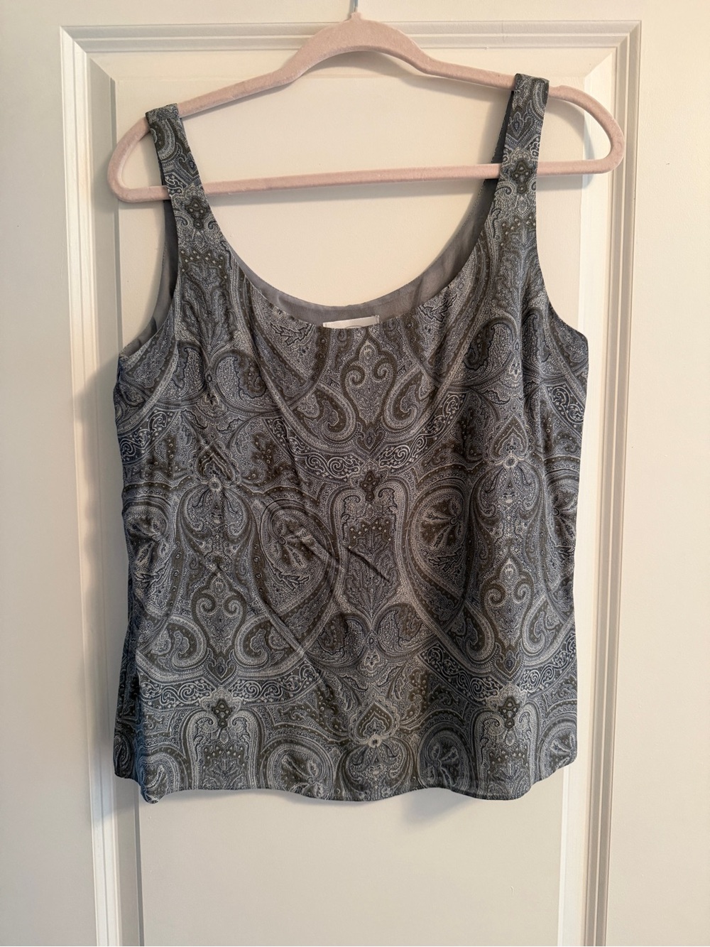Oscar de la Renta Gray Paisley Camisole